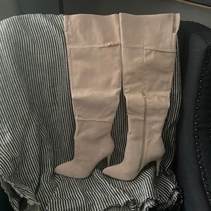 Chinese laundry knee high tan suede boots NWT!